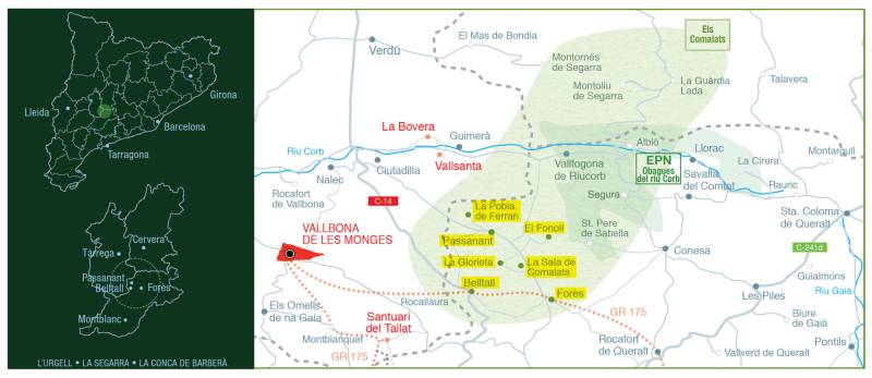 Mapa Comalats